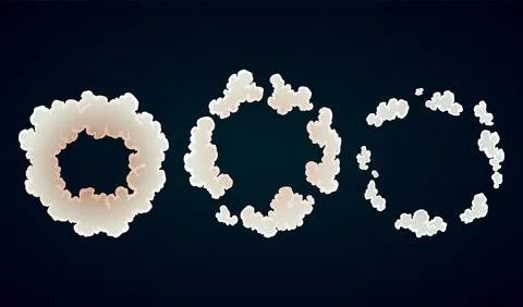 Explosion animation. Animation for game of the explosion effect. Cartoon Stock Illustration