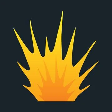 Explosion animation. Animation for game of the explosion effect. Cartoon Stock Illustration