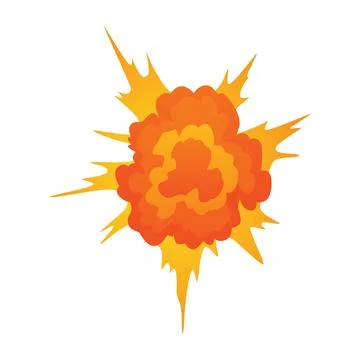 Explosion animation. Animation for game of the explosion effect. Cartoon Illustrazione stock