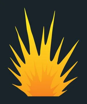 Explosion animation. Animation for game of the explosion effect. Cartoon Stock Illustration