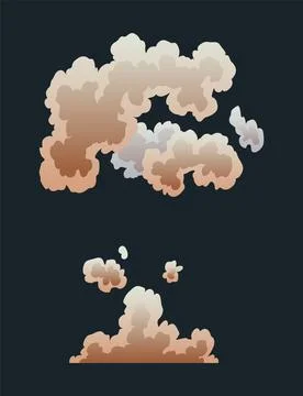Explosion animation. Animation for game of the explosion effect. Cartoon Stock Illustration