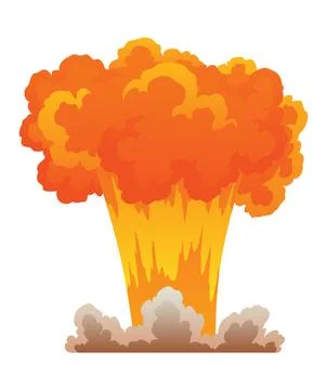 Explosion animation. Animation for game of the explosion effect. Cartoon Stock Illustration