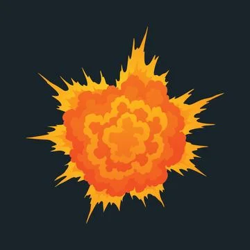 Explosion animation. Animation for game of the explosion effect. Cartoon Illustrazione stock