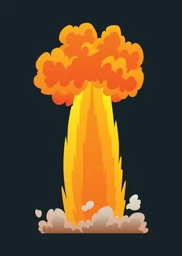 Explosion animation. Animation for game of the explosion effect. Cartoon Stock Illustration