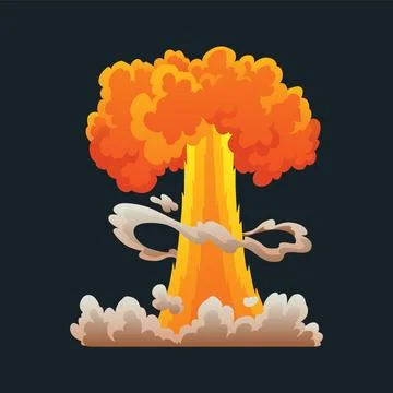Explosion animation. Animation for game of the explosion effect. Cartoon Stock Illustration