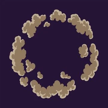 Explosion animation. Animation for game of the explosion effect. Cartoon Stock Illustration