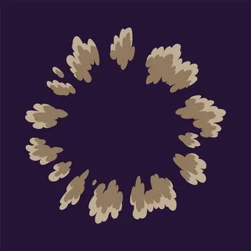 Explosion animation. Animation for game of the explosion effect. Cartoon Stock Illustration