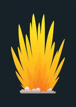 Explosion animation. Animation for game of the explosion effect. Cartoon Stockillustratie