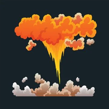 Explosion animation. Animation for game of the explosion effect. Cartoon イラスト素材