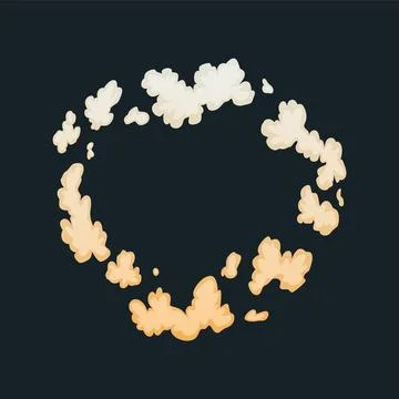 Explosion animation. Animation for game of the explosion effect. Cartoon Stock Illustration