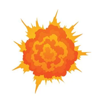 Explosion animation. Animation for game of the explosion effect. Cartoon 库存插图