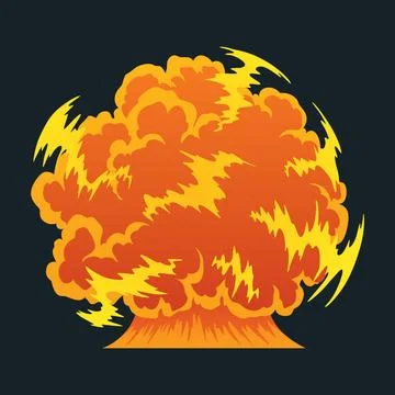 Explosion animation. Animation for game of the explosion effect. Cartoon Stock Illustration