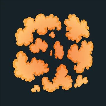 Explosion animation. Animation for game of the explosion effect. Cartoon Stock Illustration