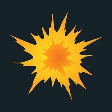 Explosion animation. Animation for game of the explosion effect. Cartoon Stock Illustration