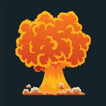 Explosion animation. Animation for game of the explosion effect. Cartoon Illustrazione stock