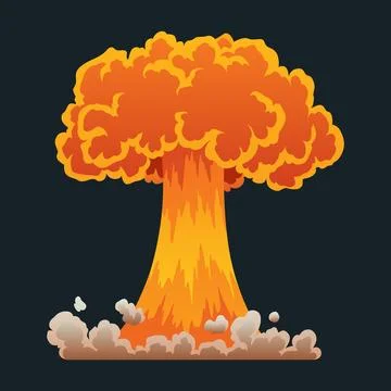 Explosion animation. Animation for game of the explosion effect. Cartoon Illustrazione stock