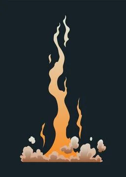 Explosion animation. Animation for game of the explosion effect. Cartoon Stock Illustration
