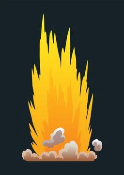 Explosion animation. Animation for game of the explosion effect. Cartoon Stock Illustration