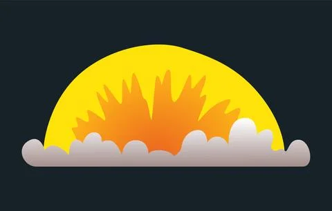 Explosion animation. Animation for game of the explosion effect. Cartoon Stock Illustration