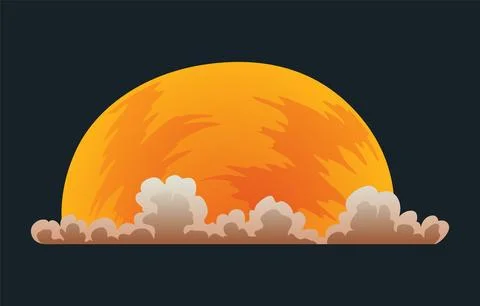 Explosion animation. Animation for game of the explosion effect. Cartoon Stock Illustration