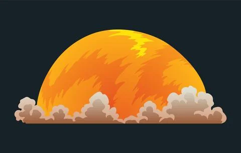 Explosion animation. Animation for game of the explosion effect. Cartoon 库存插图