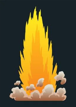 Explosion animation. Animation for game of the explosion effect. Cartoon Stock Illustration