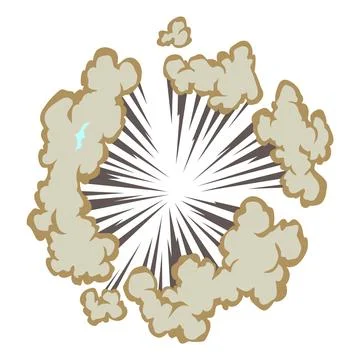 Explosion animation. Cartoon burst effect of vector comic boom and bang. Bomb Illustrazione stock