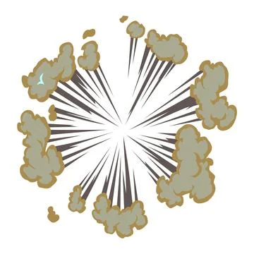 Explosion animation. Cartoon burst effect of vector comic boom and bang. Bomb Illustrazione stock