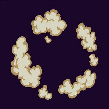 Explosion animation. Cartoon burst effect of vector comic boom and bang. Bomb Illustrazione stock