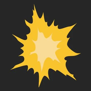 Explosion animation effect for game. Burst explosion in cartoon style. Bomb or Stock Illustration