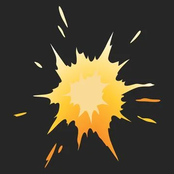 Explosion animation effect for game. Burst explosion in cartoon style. Bomb or 스톡 일러스트