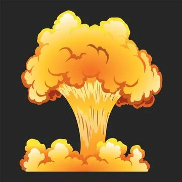 Explosion animation effect for game. Burst explosion in cartoon style. Bomb or 스톡 일러스트