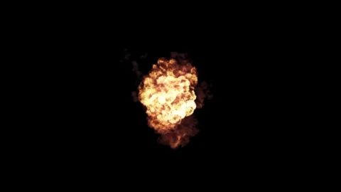 Explosion  aninamtion with transparent background Stock Footage