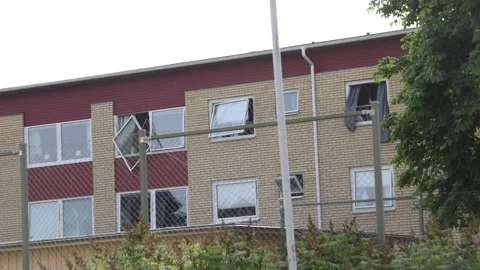 An explosion in an apartment building, Linköping, Sweden Stock Footage 251663429