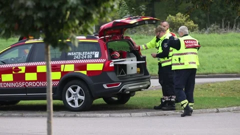 An explosion in an apartment building, Linköping, Sweden Stock Footage 251663452