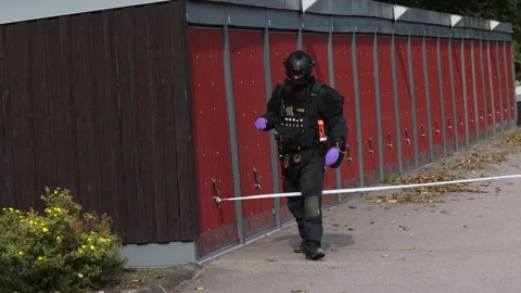 An explosion in an apartment building, Linköping, Sweden Stock Footage 251663454