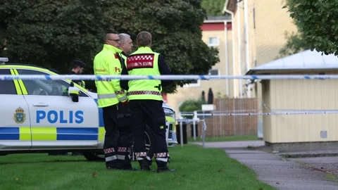 An explosion in an apartment building, Linköping, Sweden Stock Footage 251663463