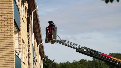 An explosion in an apartment building, Linköping, Sweden Stock Footage 251665575