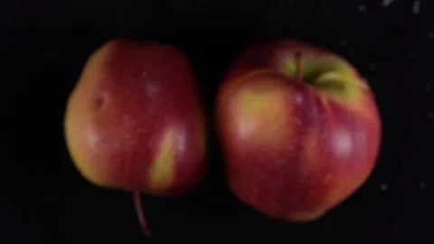 Explosion of apples with water. Slow motion 500 fps 動画素材 131566747
