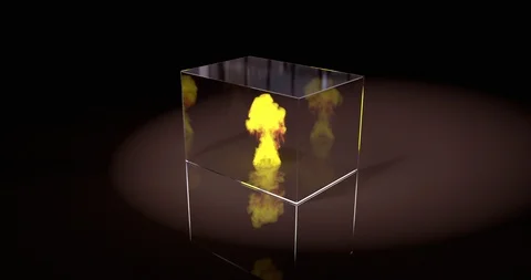 Explosion in aquarium, 3D animation Stock Footage 125667522