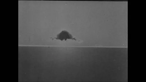 Explosion of atomic bomb during world war 2 - 1945 Stock Footage 98564532