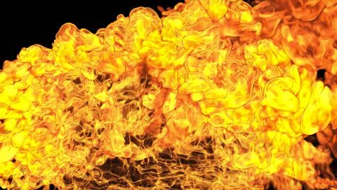 Explosion in the background. Fire on a black background Stock Photos