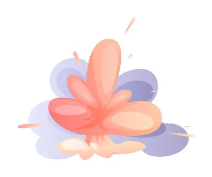 Explosion Bang or Splash Effect as Game Object Vector Illustration Stock Illustration
