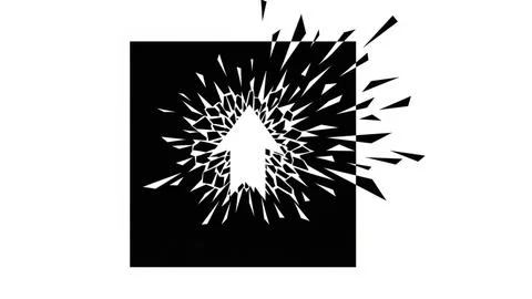 Explosion in black and white Illustrazione stock