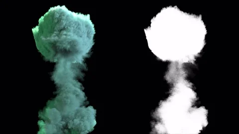 An explosion on a black background and alpha channel 4k video Vidéo 74924303