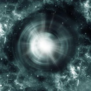 The explosion of a black hole Stock Illustration