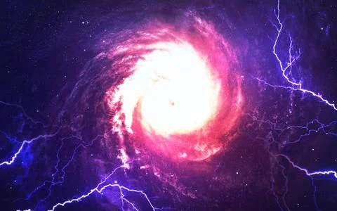 Explosion of black hole Stock Photos