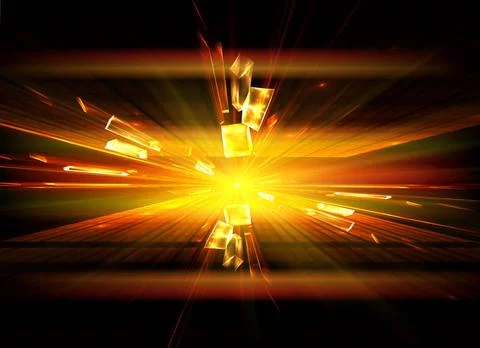 Explosion, blast Explosion, broken glass, burst of light, abstract illustr... Stock Photos