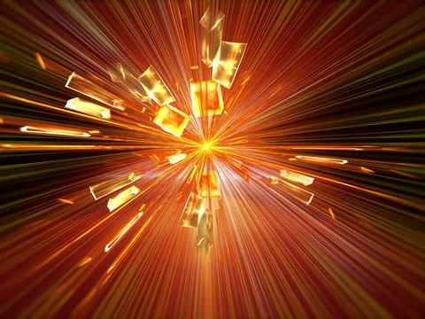 Explosion, blast Explosion, broken glass, burst of light, abstract illustr... Stock Photos