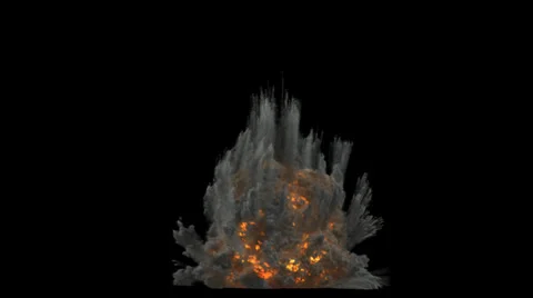 Explosion blast VFX element with Alpha channel matte Vídeos de archivo 33787120